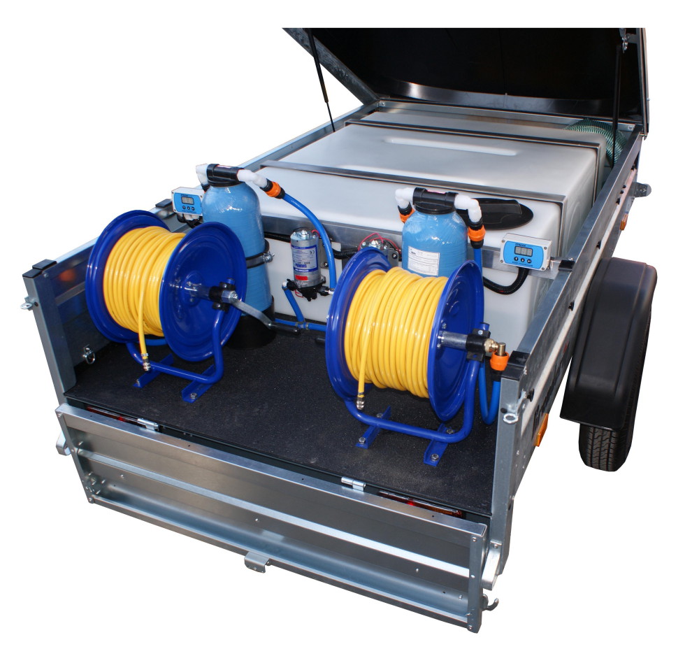 Trailer System with 2 pumps 600GPD + 2 hose reels