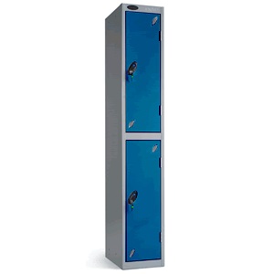 2 Door Locker 1780x305x305mm - Blue Doors (2keys)