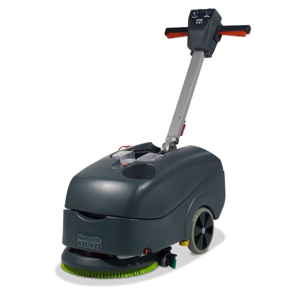 Numatic TTB1840 battery scrubber dryer with 2 batteries