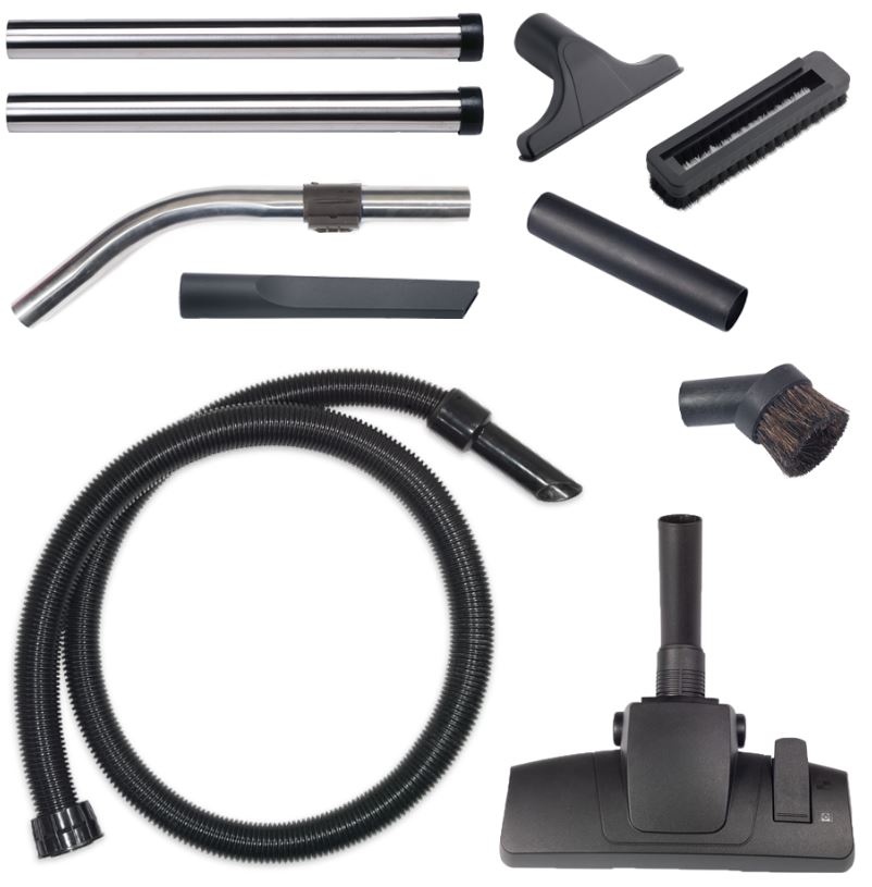 Numatic AS0 Boxed Accessory Kit for 32mm vacuum 
(Floor Tool, soft dusting brush, upholstery brush, crevice tool, double tape, hose, s/s tube x 2, s/s bend)