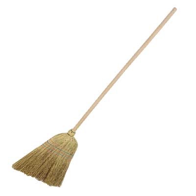 Corn broom with wooden handle (54-inch)