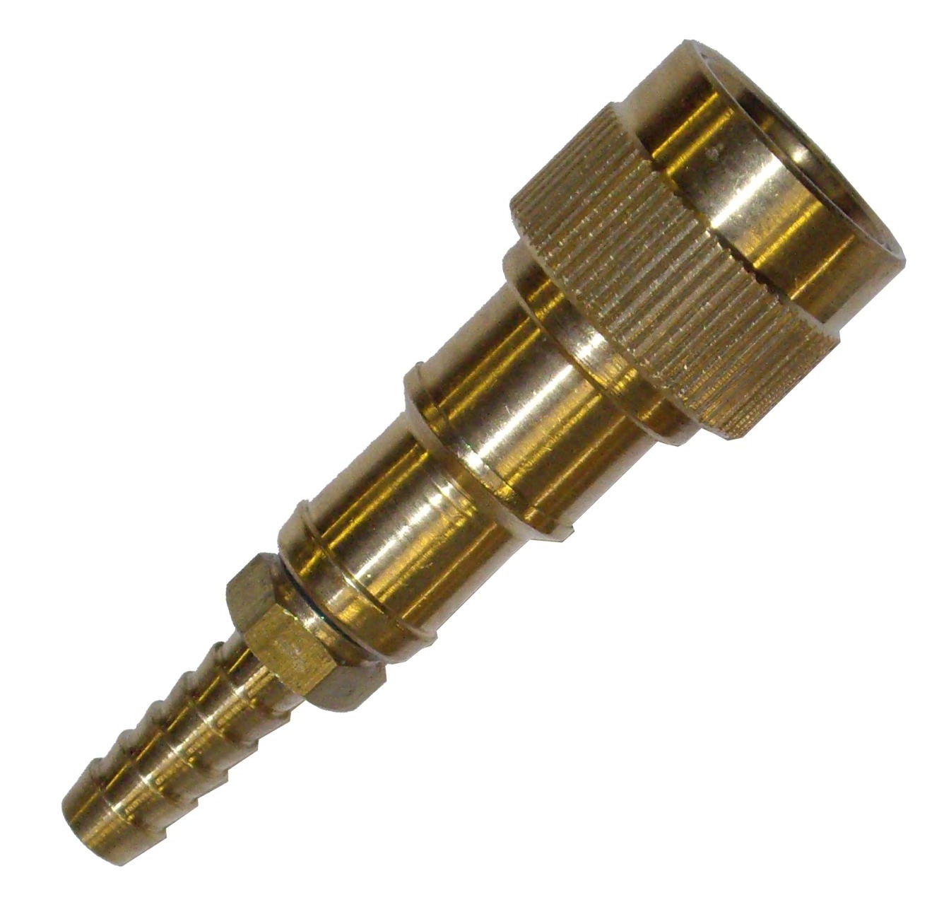 Brass Quick Connector to 8mm Brass Hosetail