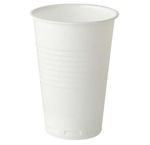 9oz Tall White Plastic Vending Cup - 2000 per case