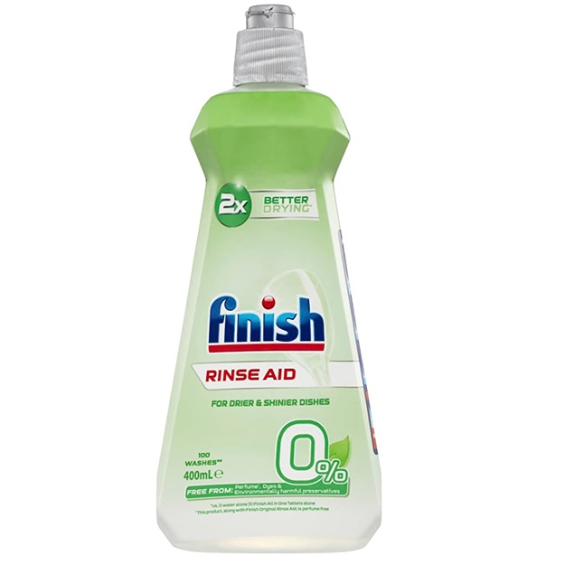Finish 0% Dishwasher Rinse & Shine Aid Liquid 400ml