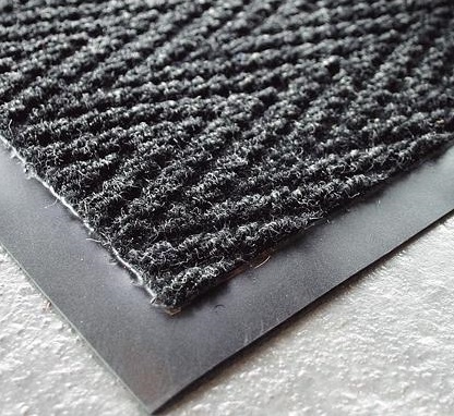 Charcoal Chevron Heavy Duty Matting 90cmx150cm