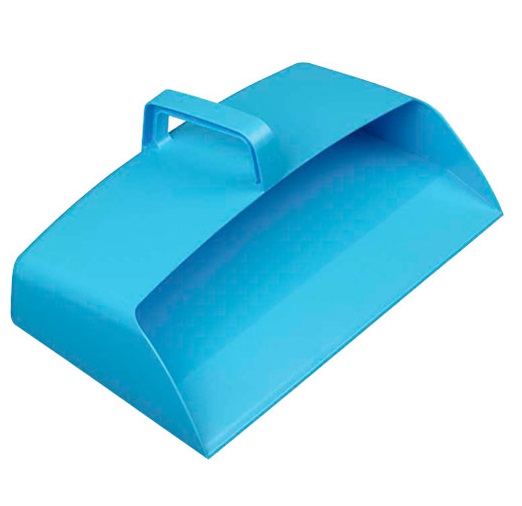 Large Enclosed 12-inch Plastic Dustpan - BLUE