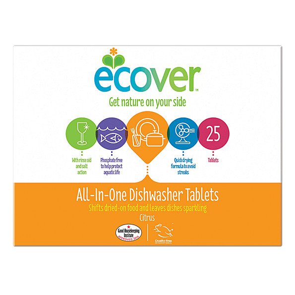 Ecover All-In-One Dishwasher Tablets (case of 25)