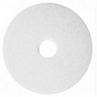 6-inch White Floor Pads (Case of 5)
