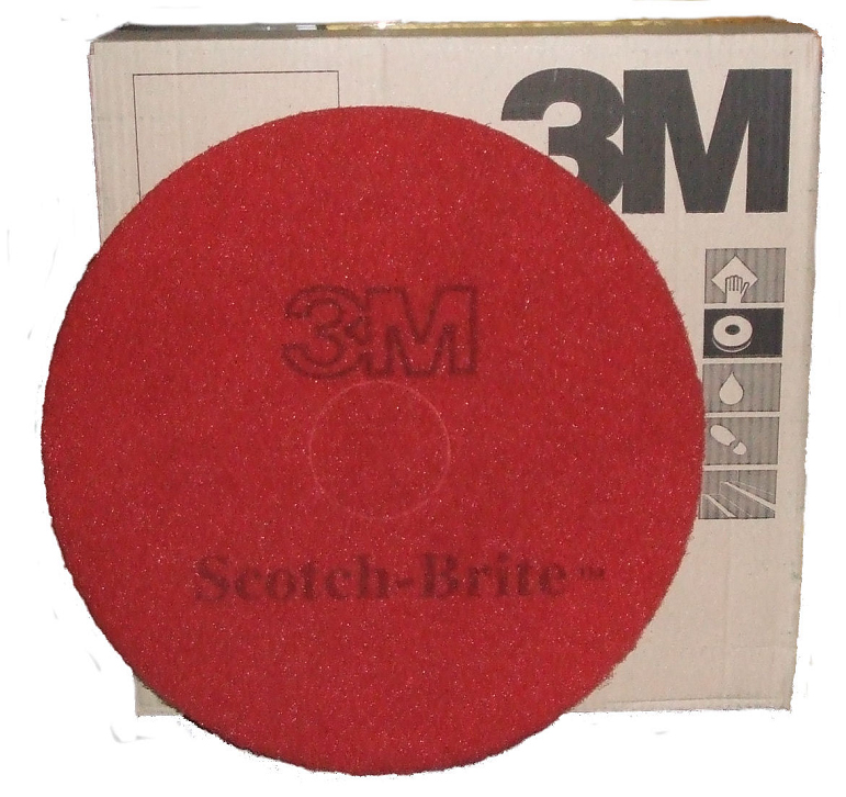 15-inch Scotch-Brite Plus Floor Pads RED SINGLE