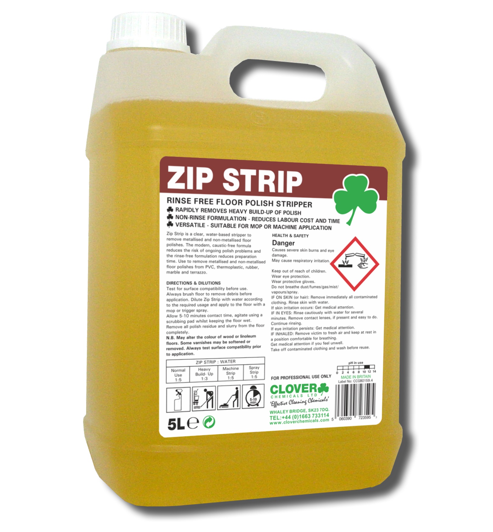 ZIP STRIP - Rinse free floor stripper 5litre