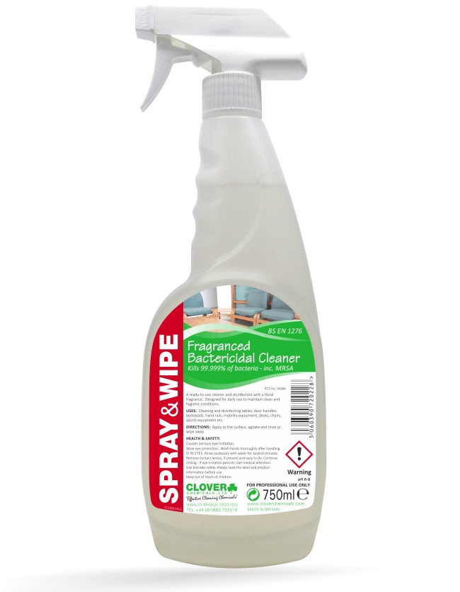 Spray and Wipe - Bactericidal Cleaner 750ml (single)