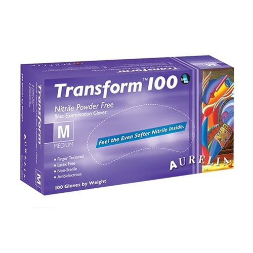 Quattro Nitrile Gloves BLUE Pack of 100 LARGE