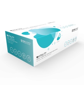 Vitality White Moisturising Nitrile Gloves Extra Large (Box of 100)