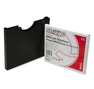 Polythene glove box-holder (black metal)