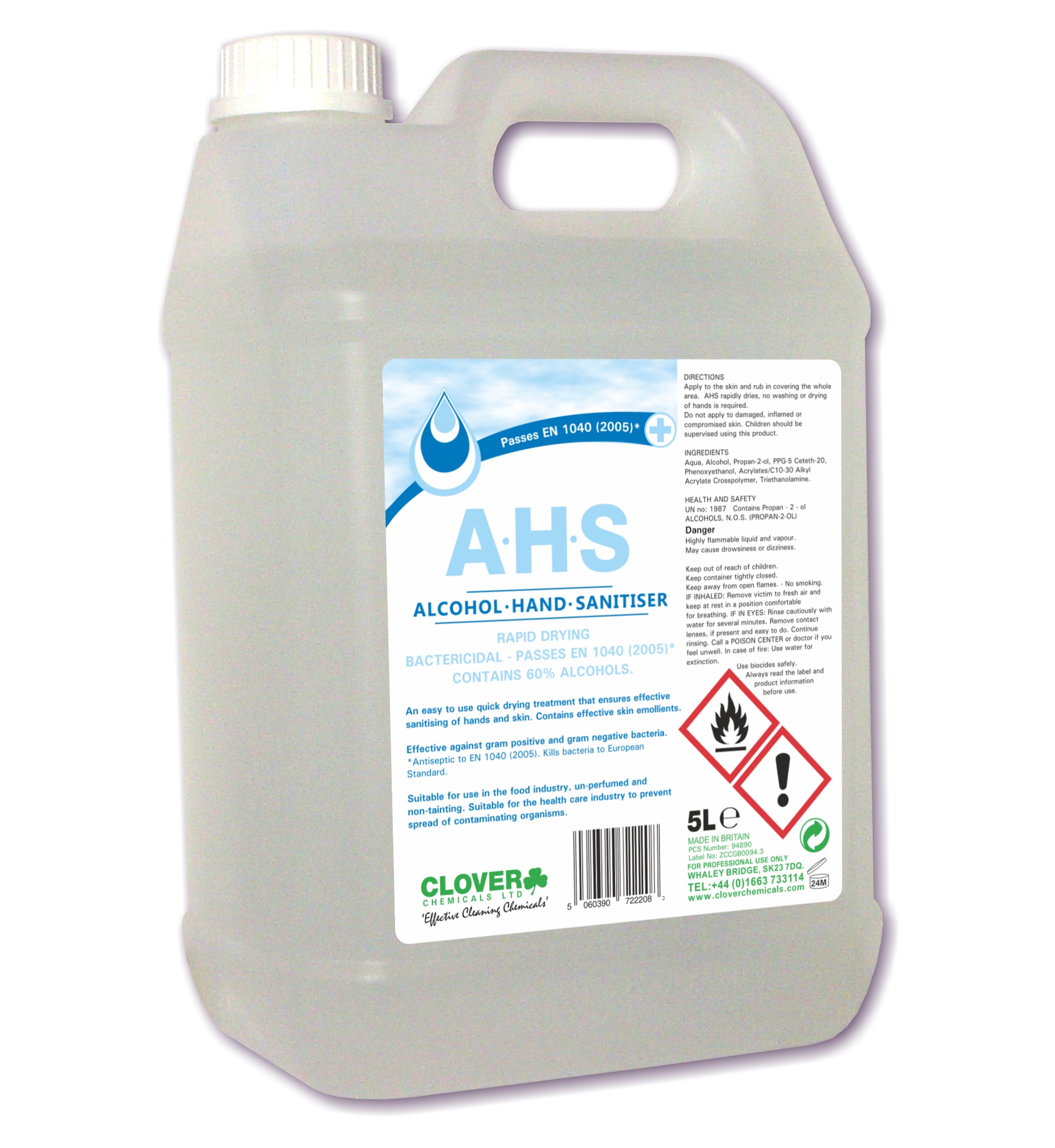 AHS Alcohol Hand Sanitiser 5litre