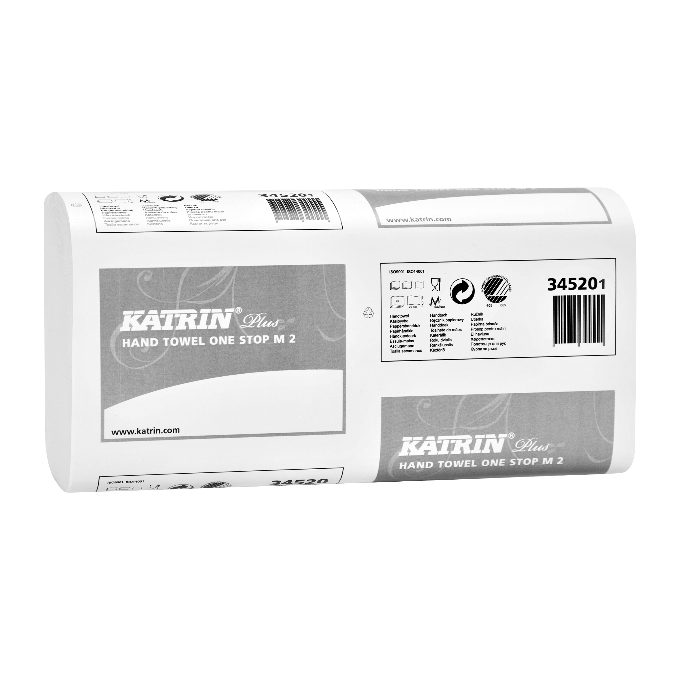Katrin Plus 345201 One-Stop M2 Z-fold Hand Towel - White 21x144 (3024/case) 25.5 x 23.5cm