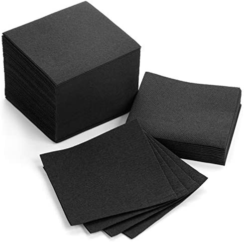 Black Napkins 24cm 2ply - 4-fold (2000)