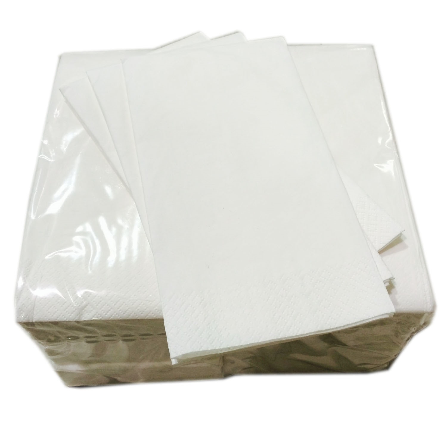 White Napkins 40cm 3ply 4-fold (10x100)