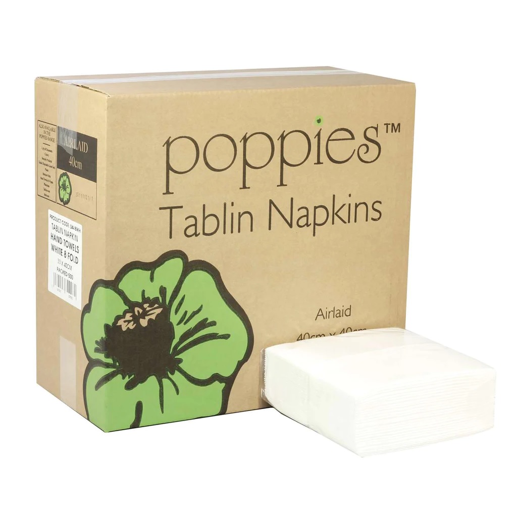 Poppies-Tablin-Airlaid-Napkins-White---40cm---8-fold--10x50-