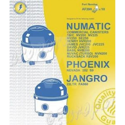 Paper Vacuum Bags to fit 32mm push fit machine (10 packs of 10) AF390