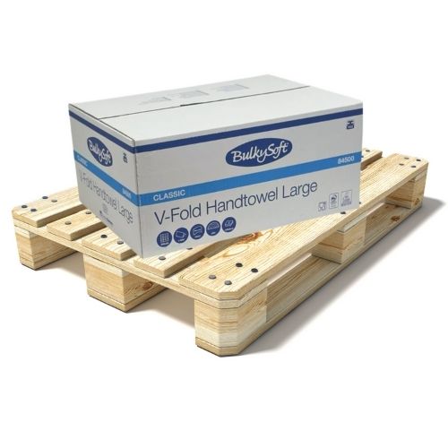 Pallet-of-Bulky-Soft-84500-Classic-2ply-V-Fold-Handtowels-20x200--4000---35-cases-