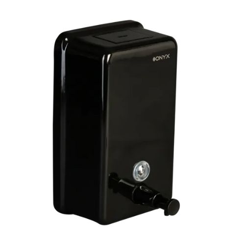 Onyx-Black-Metal-1200ml-Vertical-Soap-Dispenser-PL23ONX