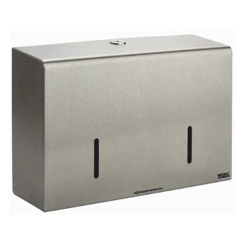 Synergise-Brushed-Stainless-Twin-6--Micro-Mini-Jumbo-Dispenser---Microcube-PL46MBS