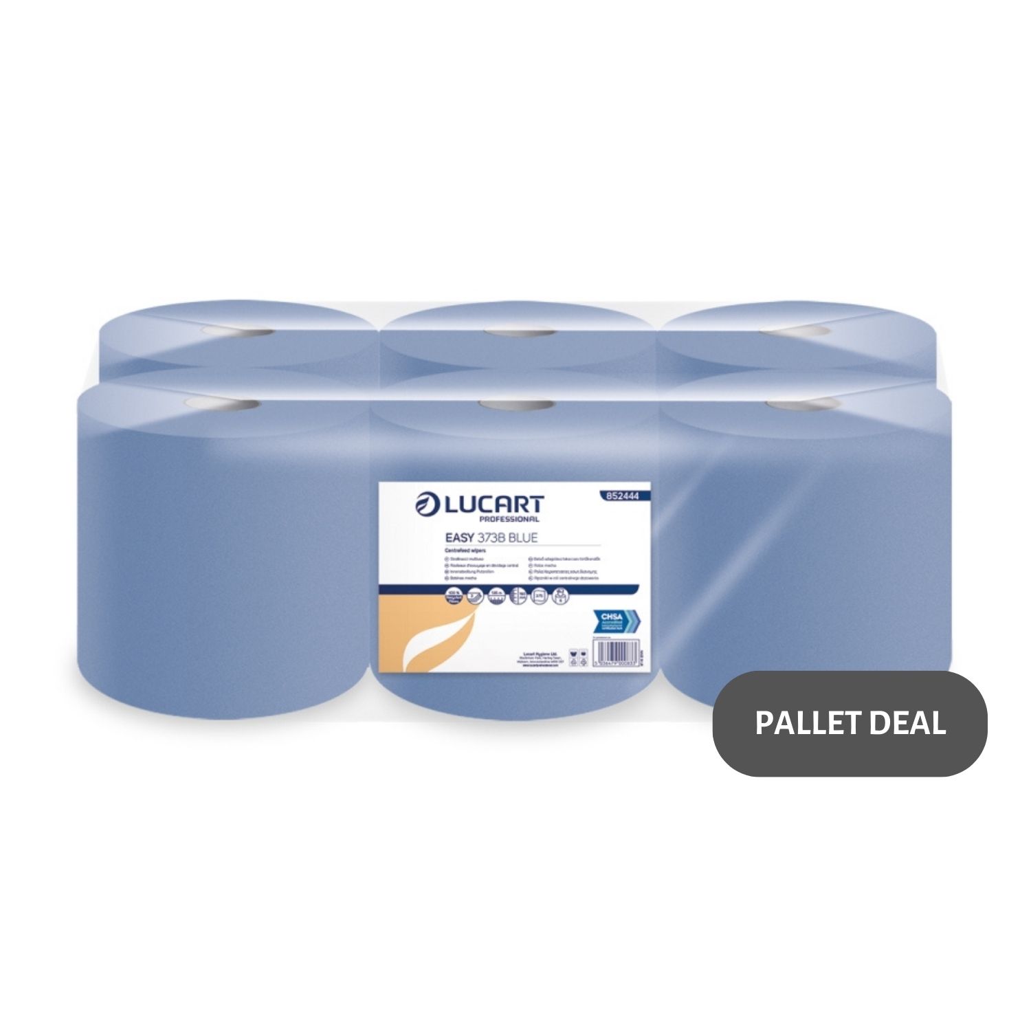 Pallet-Lucart-Blue-Flat-C-feed-Rolls-3ply-135m-x-19cm-6-case--55-cases--852444