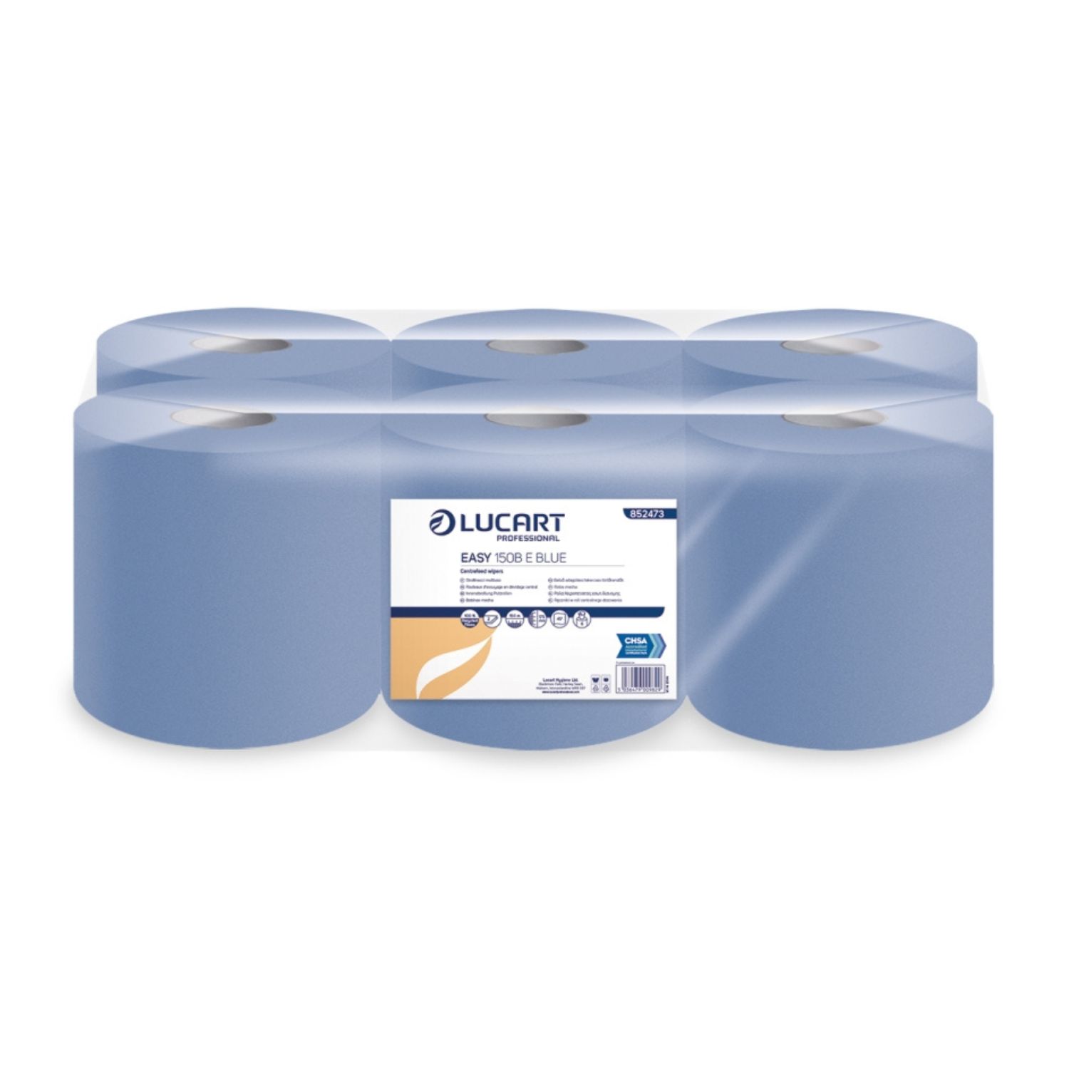 Pallet-Lucart-Blue-Embossed-C-feed-Rolls-2ply-150m-x-17.5cm-6-case--66-cases--852473
