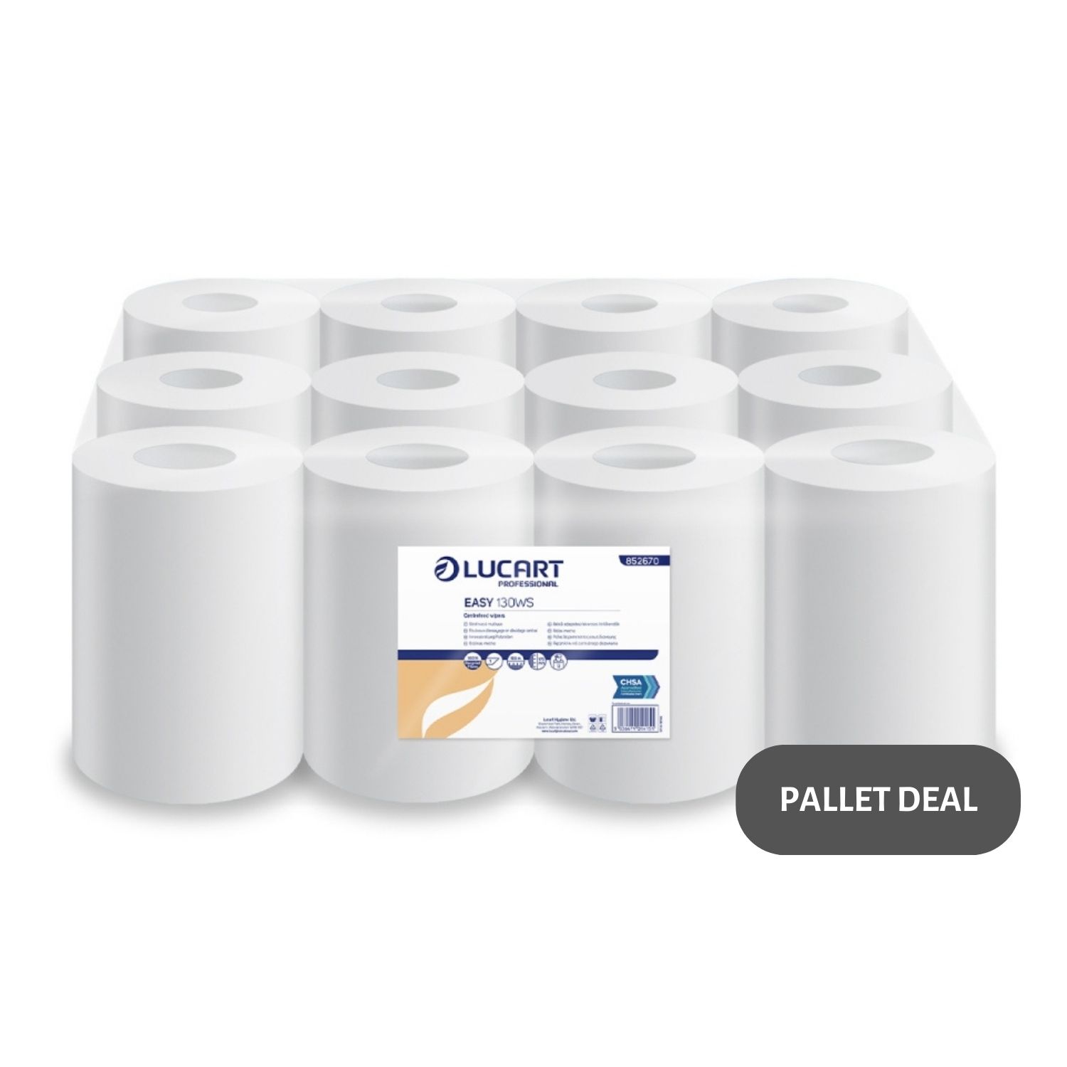 Pallet-Lucart-White-Flat-Mini-C-feed-Rolls-1ply-120m-x-17.5cm-12-case--72-cases--852670