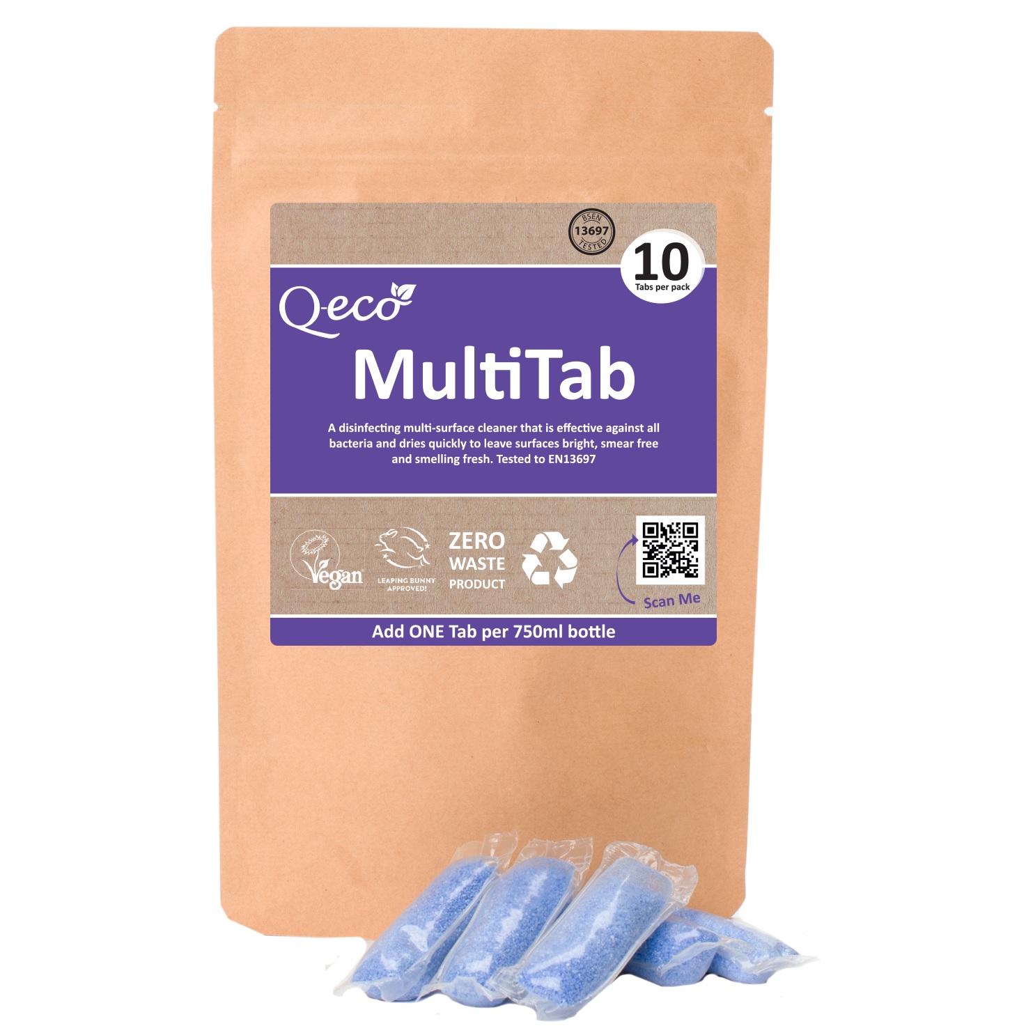 Q-Eco-MultiTab---Fragranced-Multi-Purpose-Bactericidal-Cleaning-Tabs--Pack-of-10-