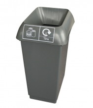 50LTR RECYCLING BIN COMPLETE WITH DARK GREY LID AND TINS LOGO