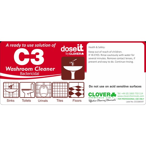 DoseIT C3 Washroom Cleaner RTU Label