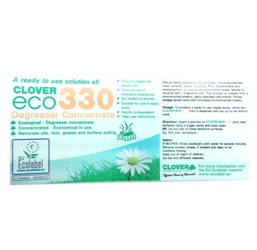 ECO330 Degreaser  Trigger Spray Label (RTU)
