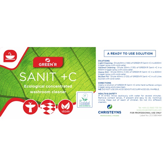 Green-R-Sanit-+C-Ecological-Washroom-Cleaner-Trigger-Spray-Label--RTU-