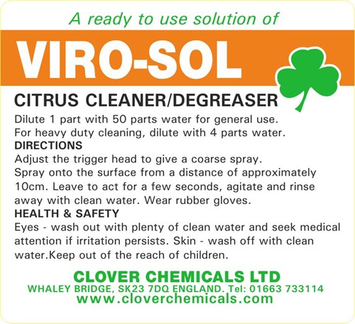 Virosol Trigger Spray Label (RTU)