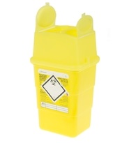 Yellow 1litre Sharps Box