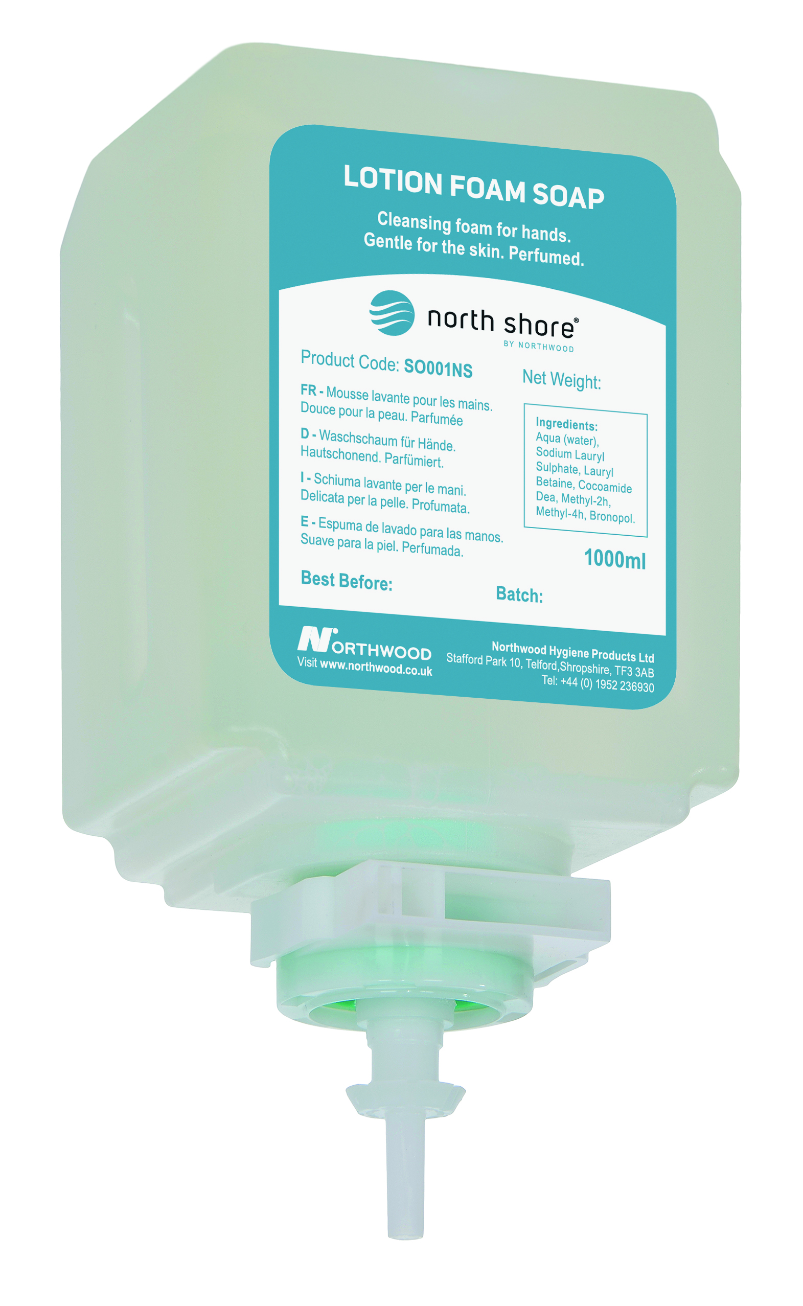 Northshore-SO001NS-Lotion-Foam-Soap-1000ml--to-fit-Northshore-Dispensers-