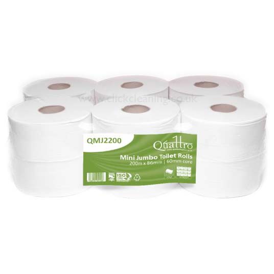 200m Mini Jumbo Toilet Rolls 2.25