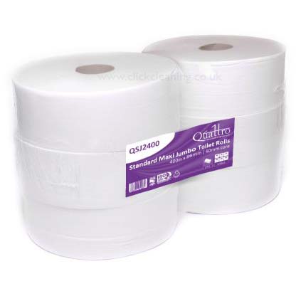 400M RECYCLED Standard JUMBO Toilet Rolls 2.25-inch (6 rolls) QSJ2400