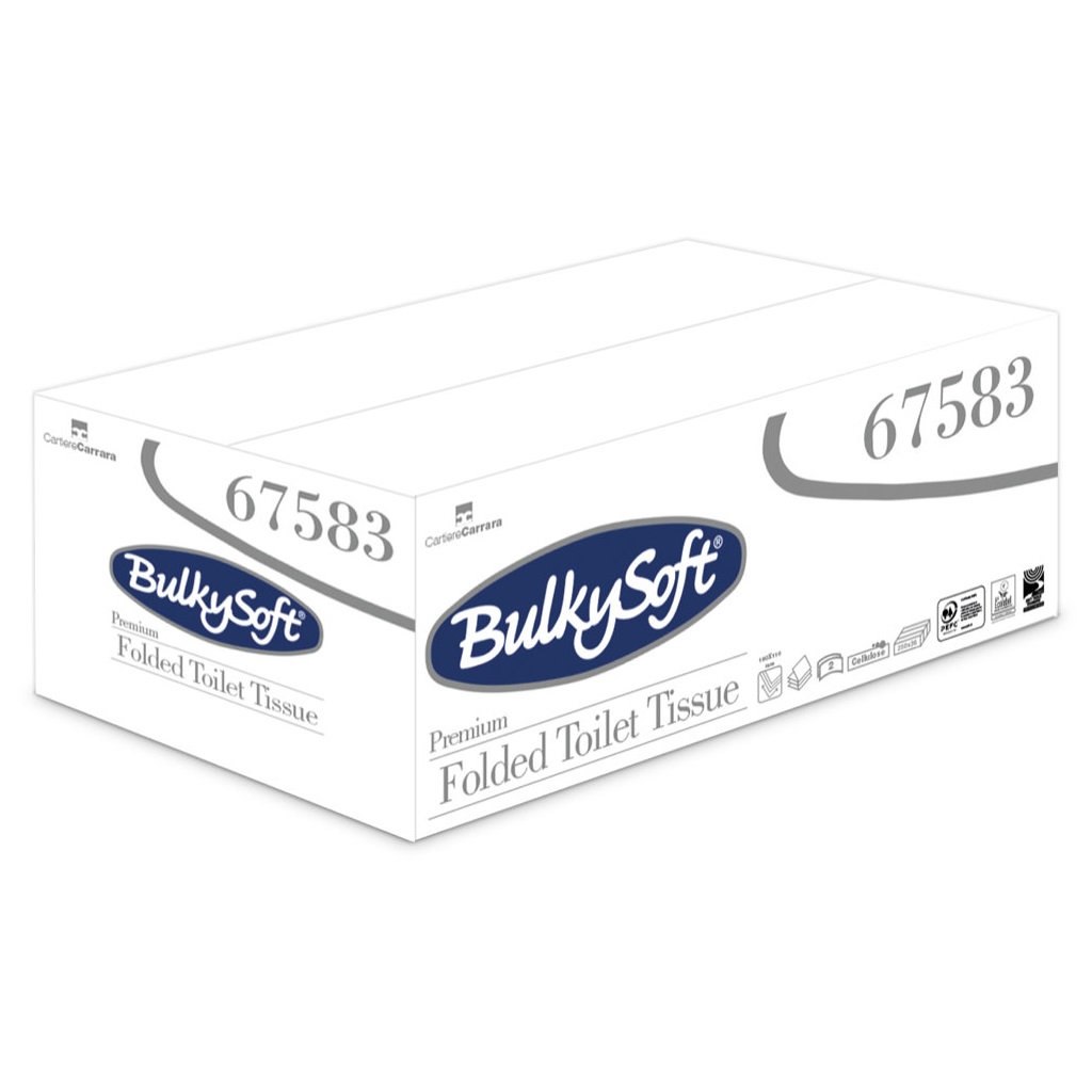 Bulky Soft Premium Folded Toilet Tissues 250x36