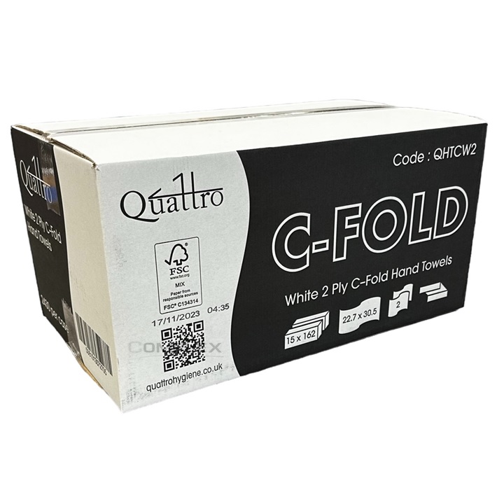 Quattro-Premium-White-C-fold-Hand-towel-2ply-15x162
