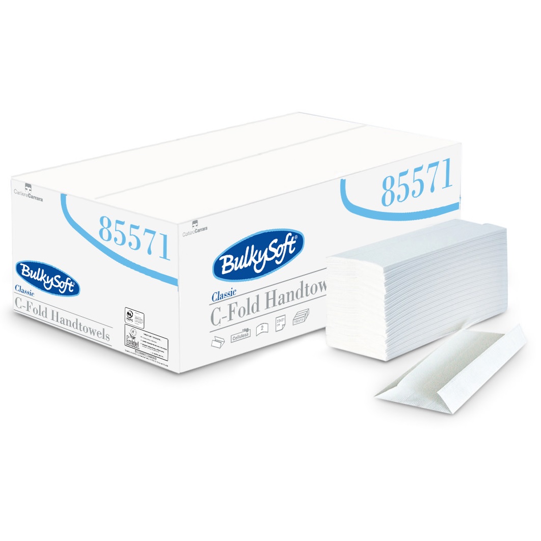 Bulky Soft 85571 Premium White Soft C-Fold Hand Towel 2ply 2400sh