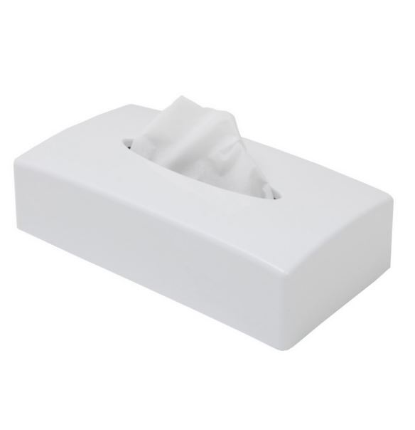 Oblong Tissue Box Cover - White
