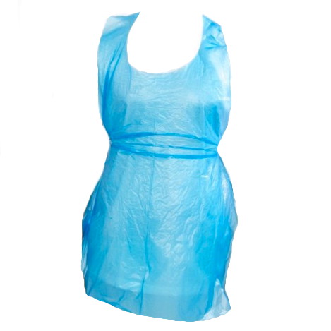 Disposable Blue Aprons 26-inch x 42-inch x 100